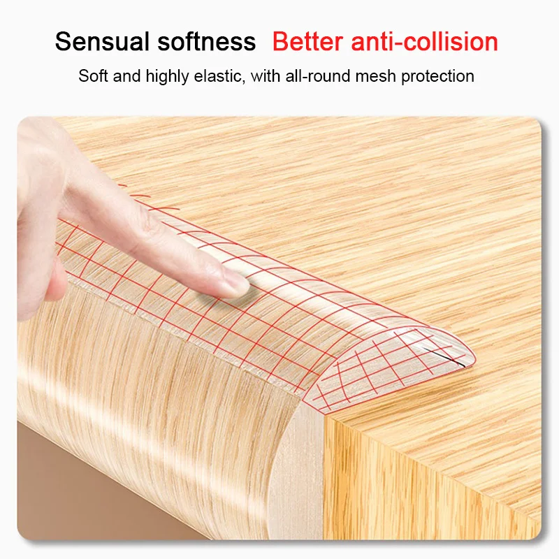 Double-Sided Tape Baby Security Protection Strip Self Adhesive Transparent PVC Kids Safety Table Furniture Corner Guards Cover silicone table corner protector table corner protector table edge protector furniture anti collision strip