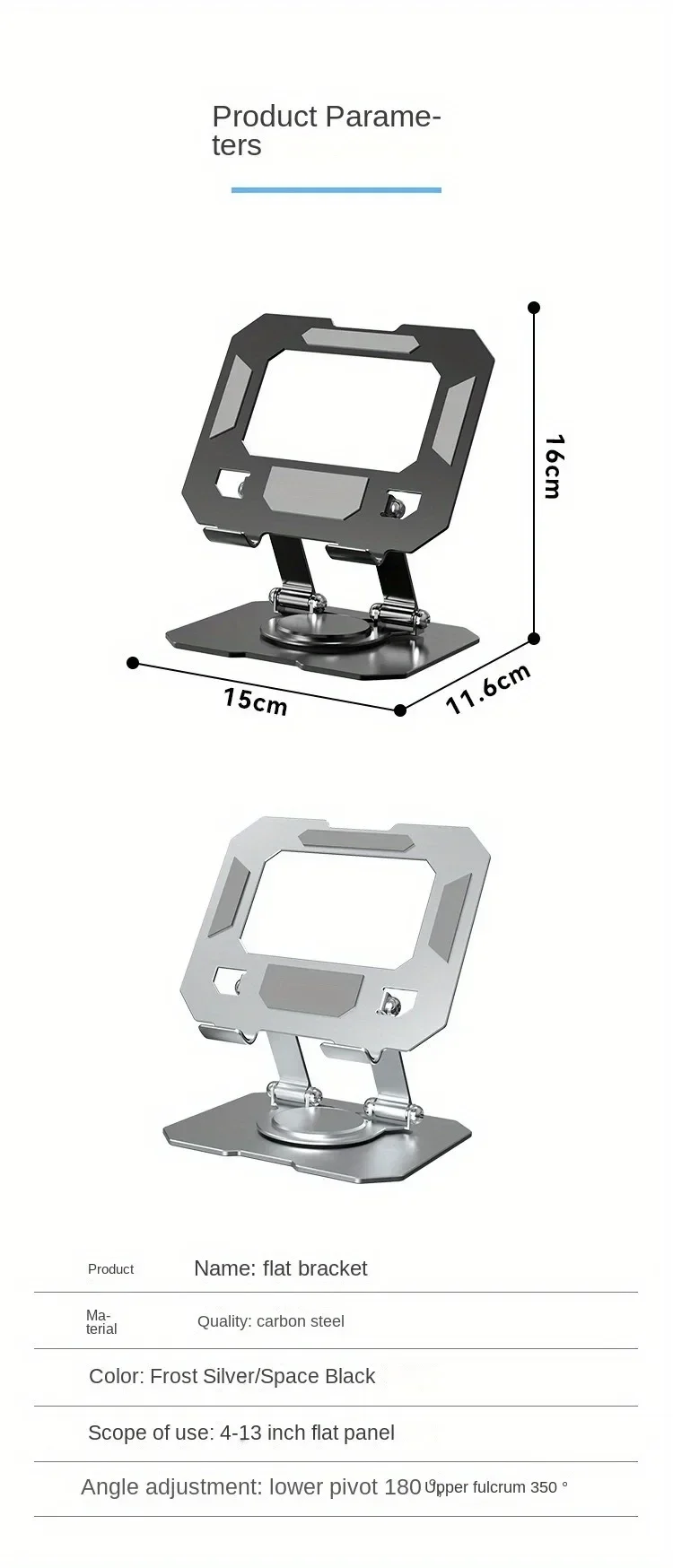 Supporto per tablet pieghevole e regolabile per ipad e tablet_voghion.com
