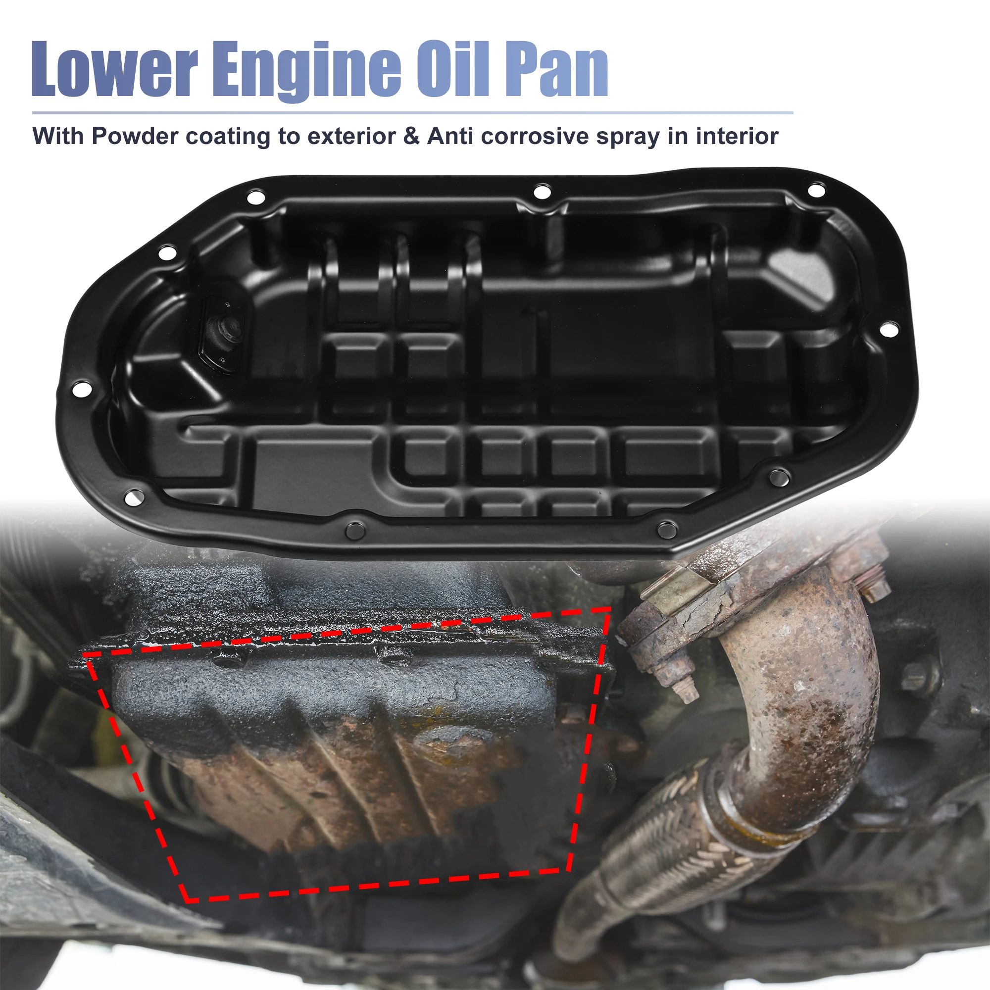 X Autohaux Car Engine Oil Pan No.11110JK20C for Nissan 370Z 2009- for Infiniti EX35 2008-2012 Infiniti Q50 2014-