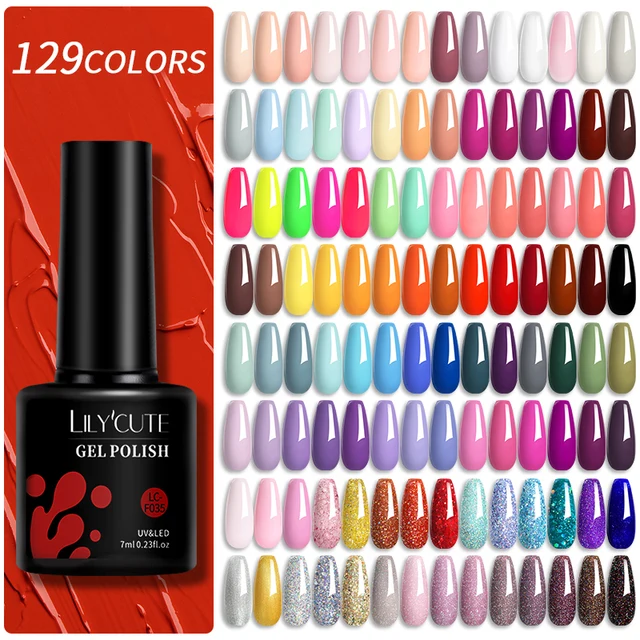 vernis a ongle en Gel UV LED, 129 couleurs, 7ML