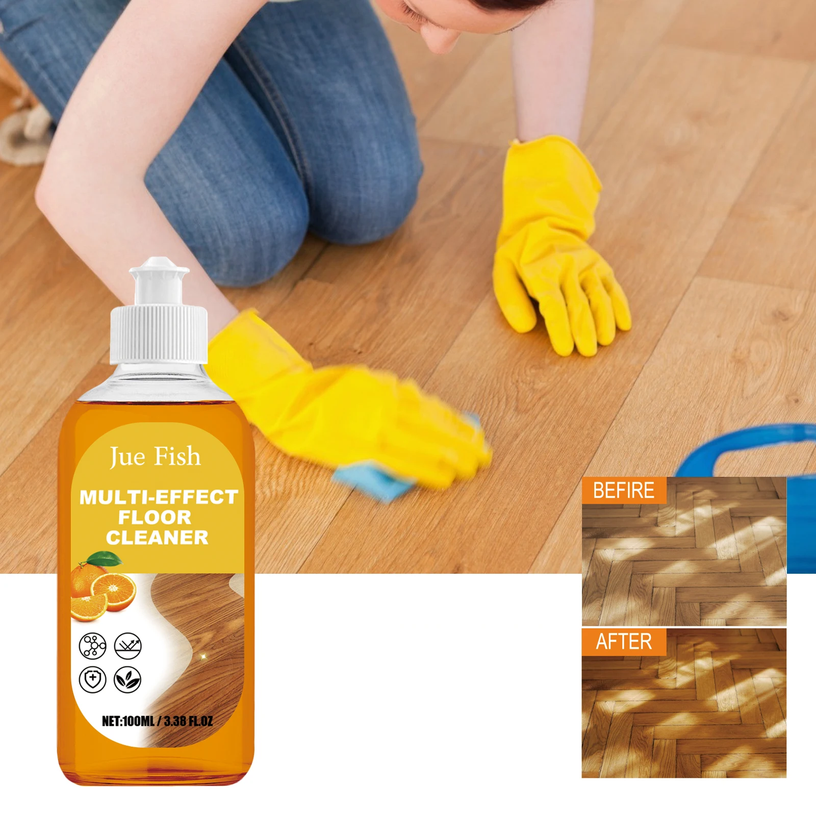 Wood Floor Brightening Cleaner Wood Stain Remover Floor Cleaning Polishing Liquid Repair Scratch Decontamination Cleaner