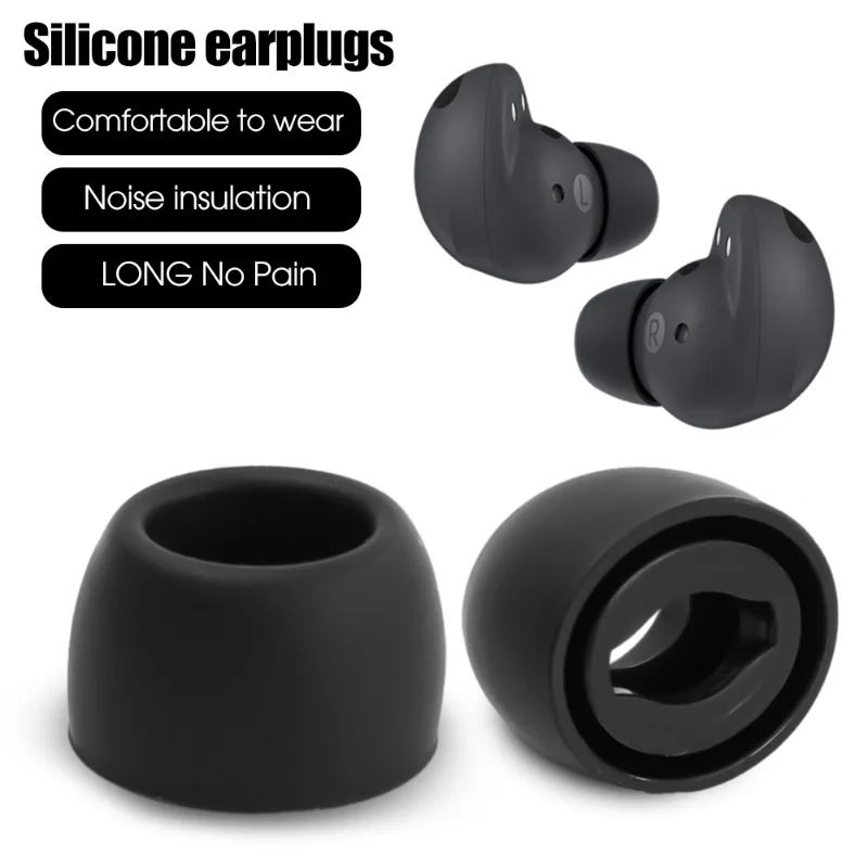 Premium Soft Silicone Earbud Tips - Comfortable Replacement Earplug Covers for Wireless Headphones