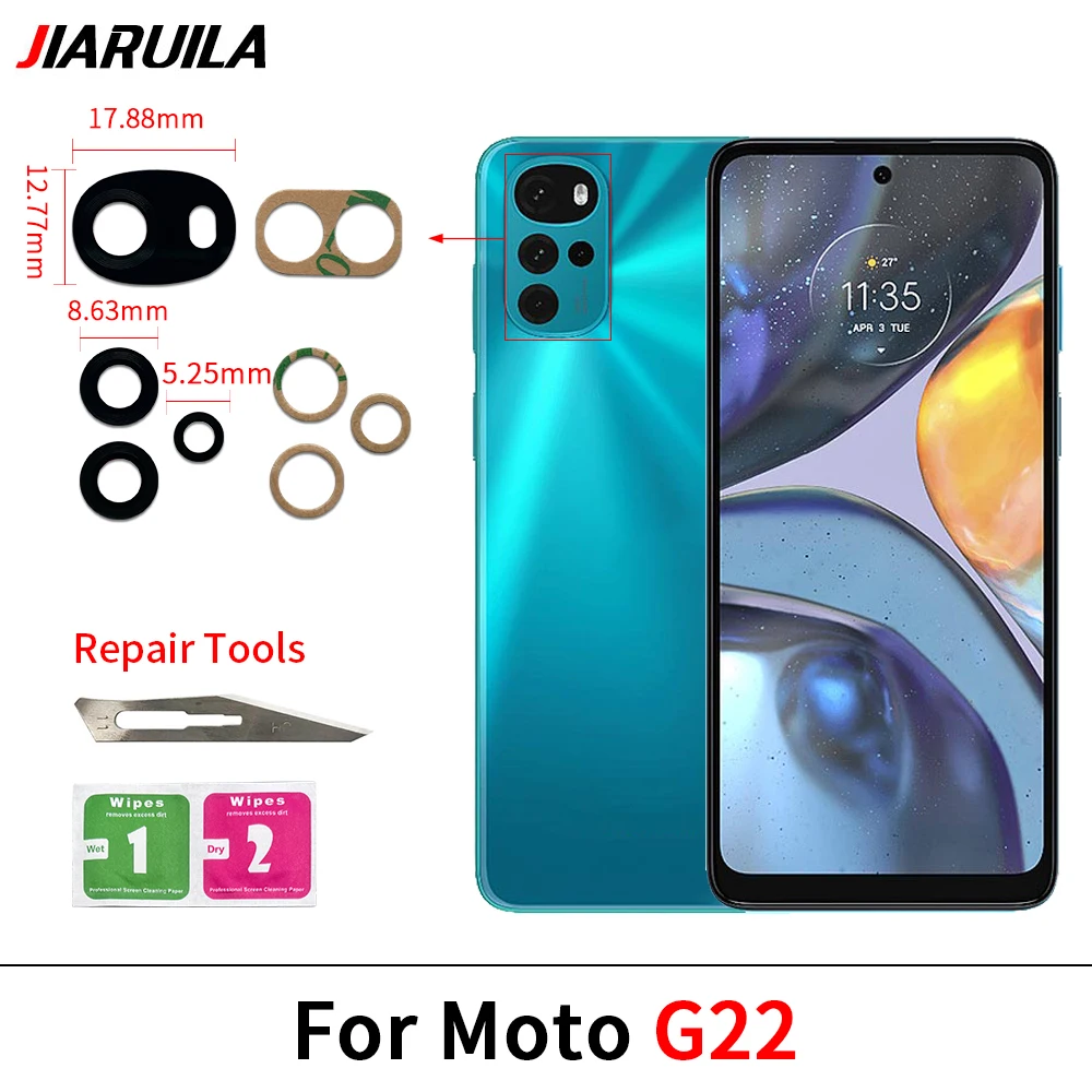 후면 후면 카메라 유리 렌즈 (접착제 포함) Moto G04 G04S G13 G14 G15 G22 G23 G24 Power G31 G34 G200 5G G42 G100 G32 G41