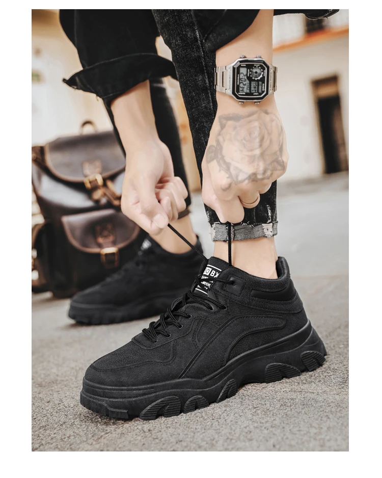 New Mid High Top Martin Shoes Trend Versatile Sports Shoes Outdoor Work Wear Shoes Four Seasons Men