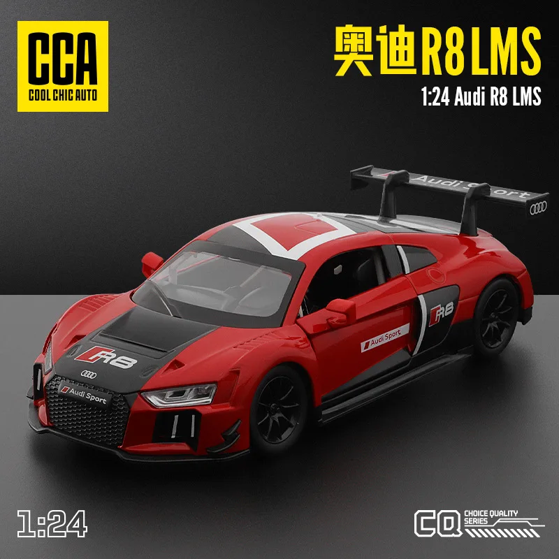 1: 24 Audi A7 R8LMS Модель гоночного автомобиля из сплава открывающаяся дверь детская игрушка подарок для мальчика