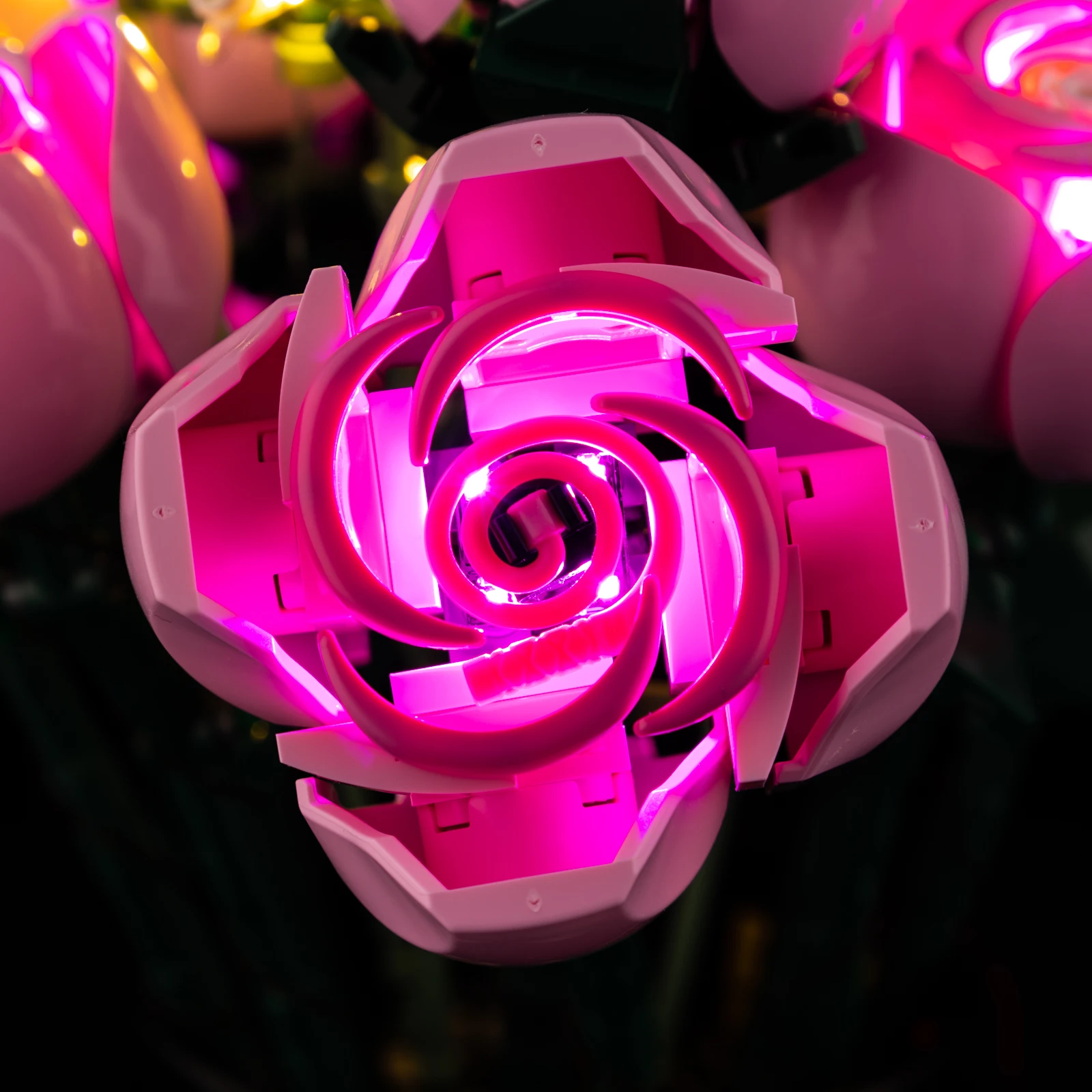 LED-Beleuchtungsset für Lego, Blumenstrauß aus rosa Rosen, Modell 10374, DIY-Spielzeug-Set, nicht im Lieferumfang enthalten, Bausteine – Detail 3