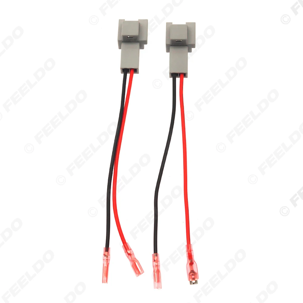FEELDO Car 2Pin Stereo Speaker Wire Harness Adaptors For Volvo Auto Speaker Replacement Connection Wiring Plug Cables