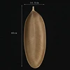 Nordic Decorative Tray Gold Leaves Shape Serving Tray Jewelry Pallet Fruit Snack Dish Table Storage Organizer (Small) 3