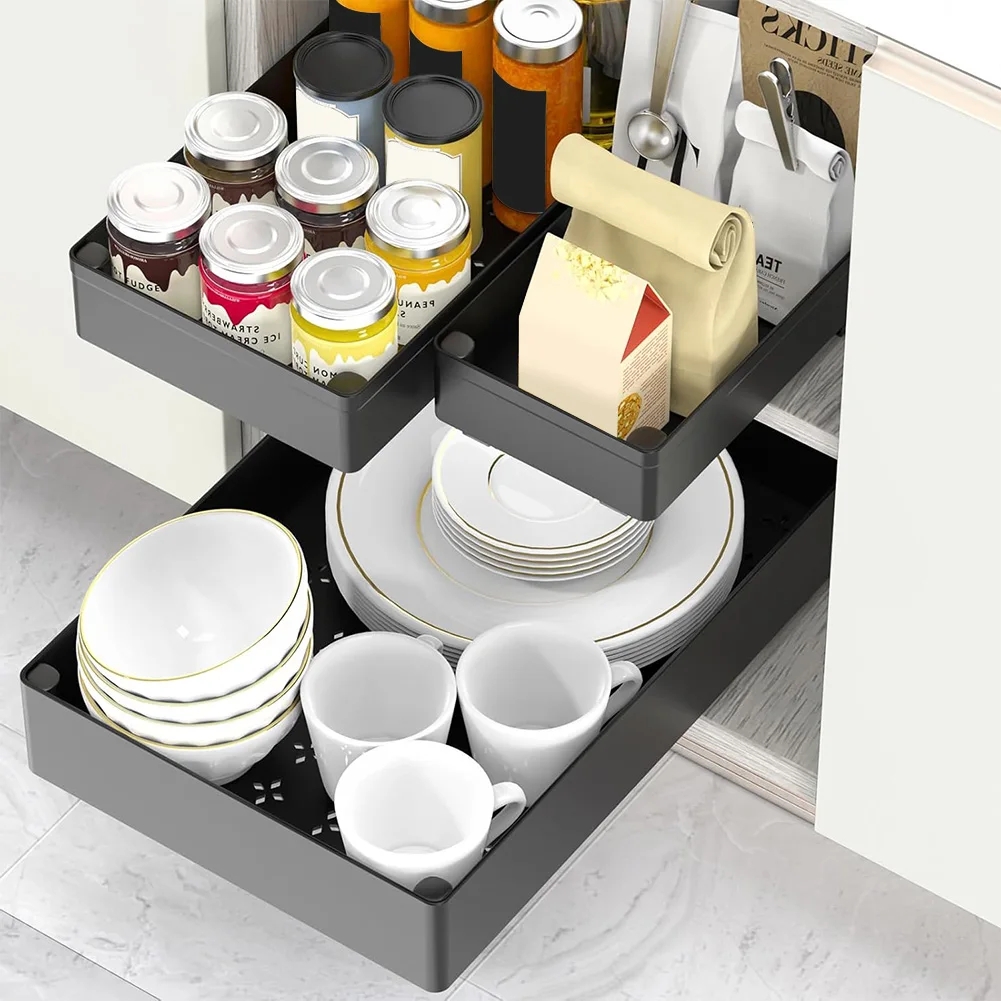 Pull Out Cabinet Organizer,Slide Out Drawers for Kitchen Cabinets & Pantry,Under Sink Storage,Slide Out Shelves for Organization: 3 - 5 Days Free Delivery Only UK