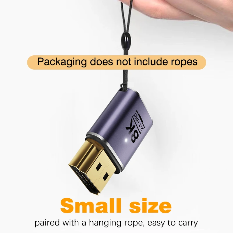 HDMI 2.1 케이블 어댑터, HDTV 프로젝터 PS4 PS5 노트북 PC 화면 익스텐션 미러링용, 8 K60HZ, 4 K120HZ, HDMI2.0 컨버터, 48Gpbs