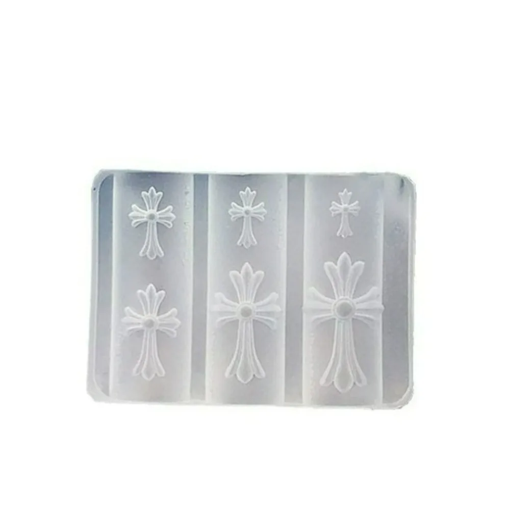 Trendy Nail Mold 3D Silicone DIY Carving Cross Butterfly Knot Nail Art Decor Stencils Reusable Manicure Template Tools 5