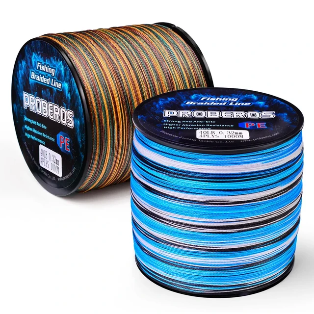 PROBEROS 1000M 4 Braids Fishing Line Abrasion Resistance 4 Weaved