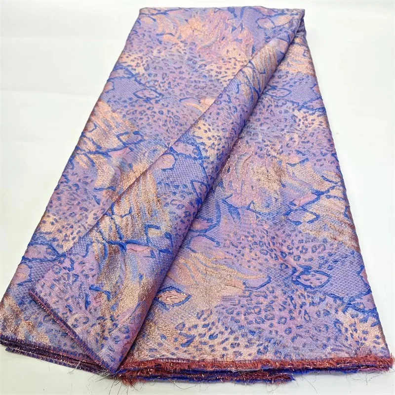 

Purple/Pink High Quality African Nigerian Tulle Lace Fabric Organza Embroidery Guipure Party Dress Brocade Jacquard French