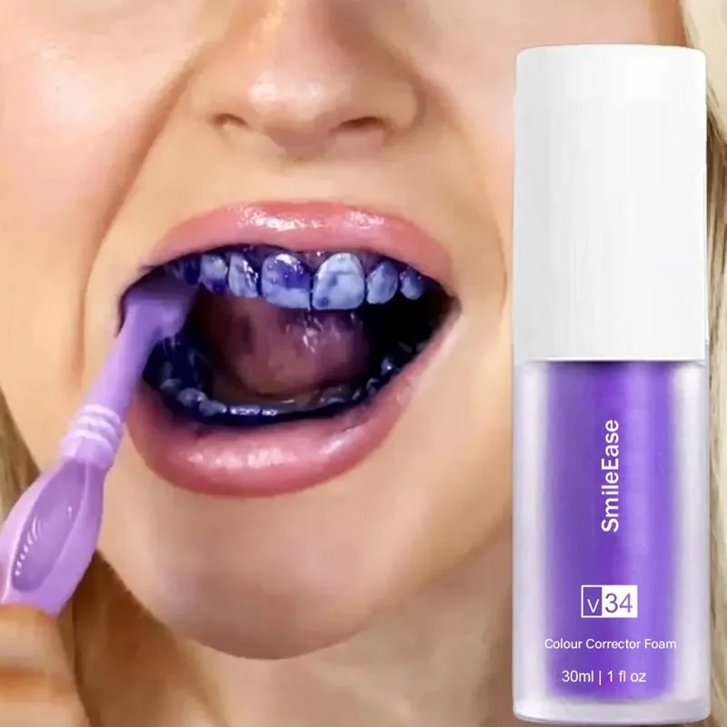 Teeth Whitening Essence Teeth Whitening Product V34 Pro Whitening Toothpaste Removal Remove Stains Reduce Yellowing Care For Teeth Gums Fresh Breath Brightening Teeth