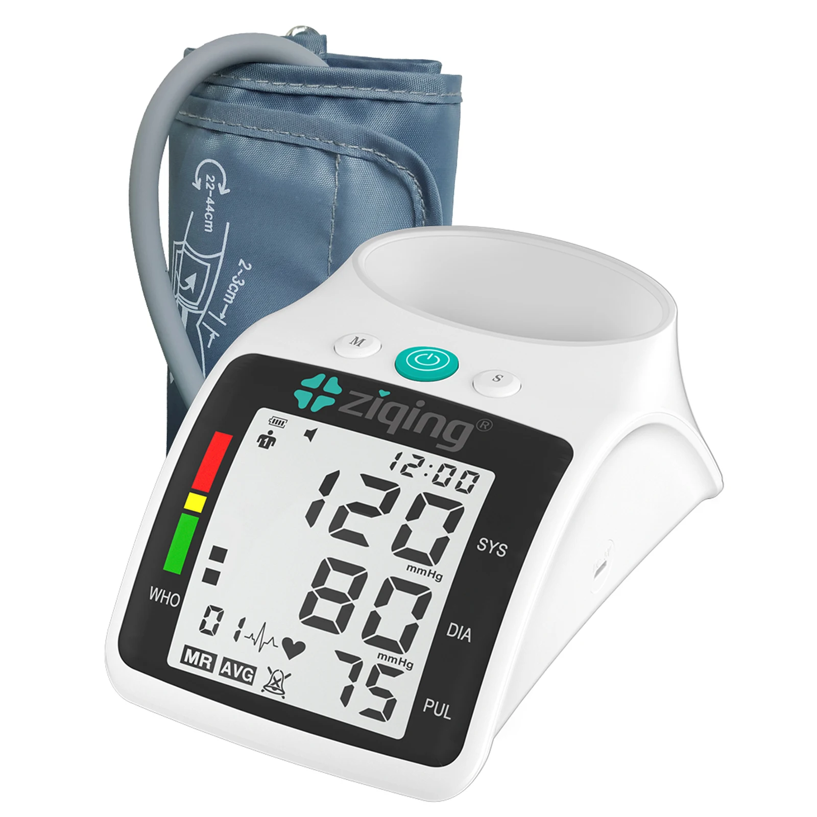 Digital BP Blood Pressure Monitor Pressure Tonomete Automatic Upper Arm Machine Pulse Rate Monitoring Meter for Home LCD Display