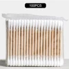 100 Count Cotton Swabs Biodegradable Double-Tipped Swabs Multifunction Round Tips Swabs for Home Travel Use 3