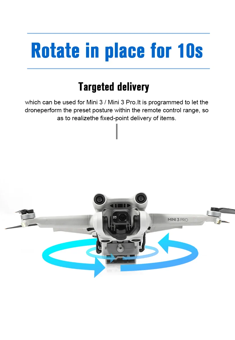 Description Picture 6 of itemAirdrop System 12KM for DJI Mini 3 Pro Drone Accessories Thrower Payload Dropper Transport Device For DJI Mini 2 SE/Mini 4/Air 3