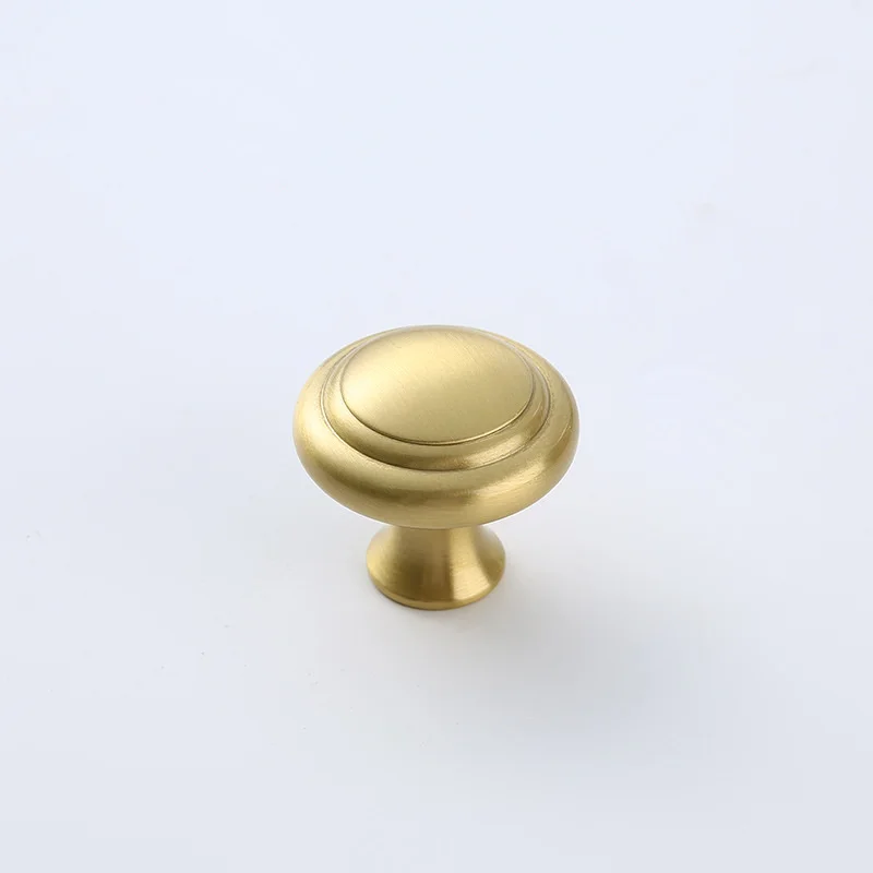 

New Chinese Brass Handle pure copper TV cabinet circular drawer cabinet door handle furniture gold handle