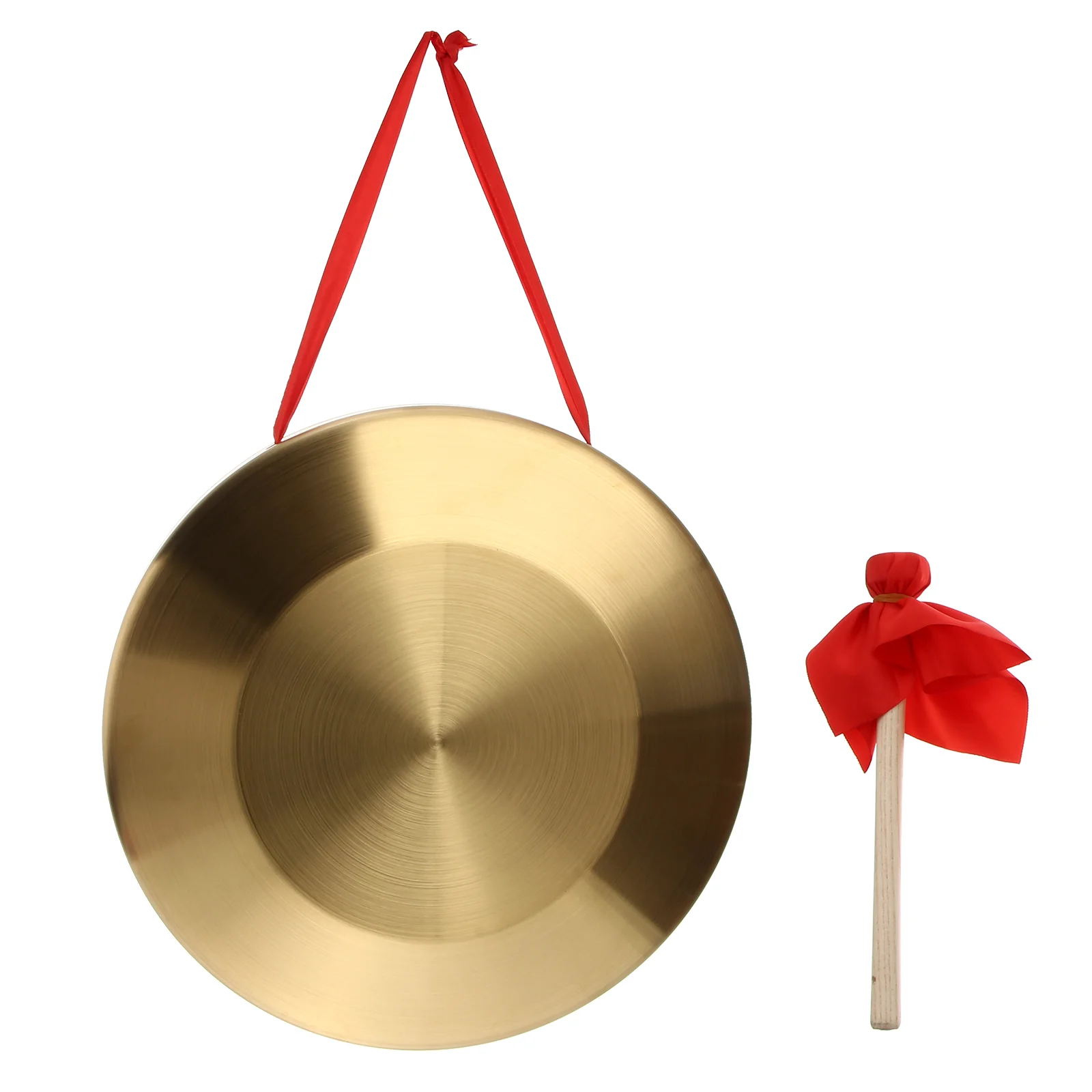 

Vaguelly Kids Outdoor Cymbal Set Brass Instruments Gong Round Playing Hammer Desktop Chime