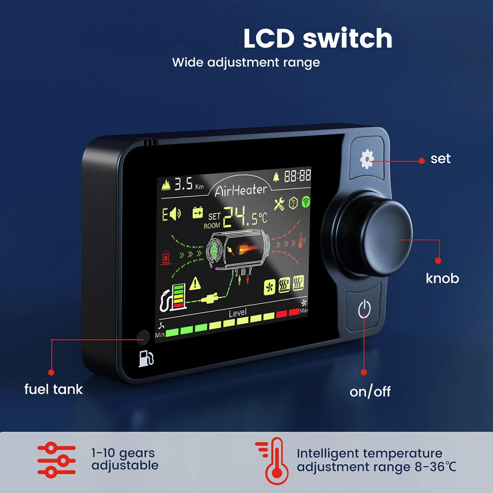 12V-24V Car Air Diesel Heater LCD Switch Parking Controller Bluetooth Remote Control 3 Wires LCD Monitor air diesel heater switch