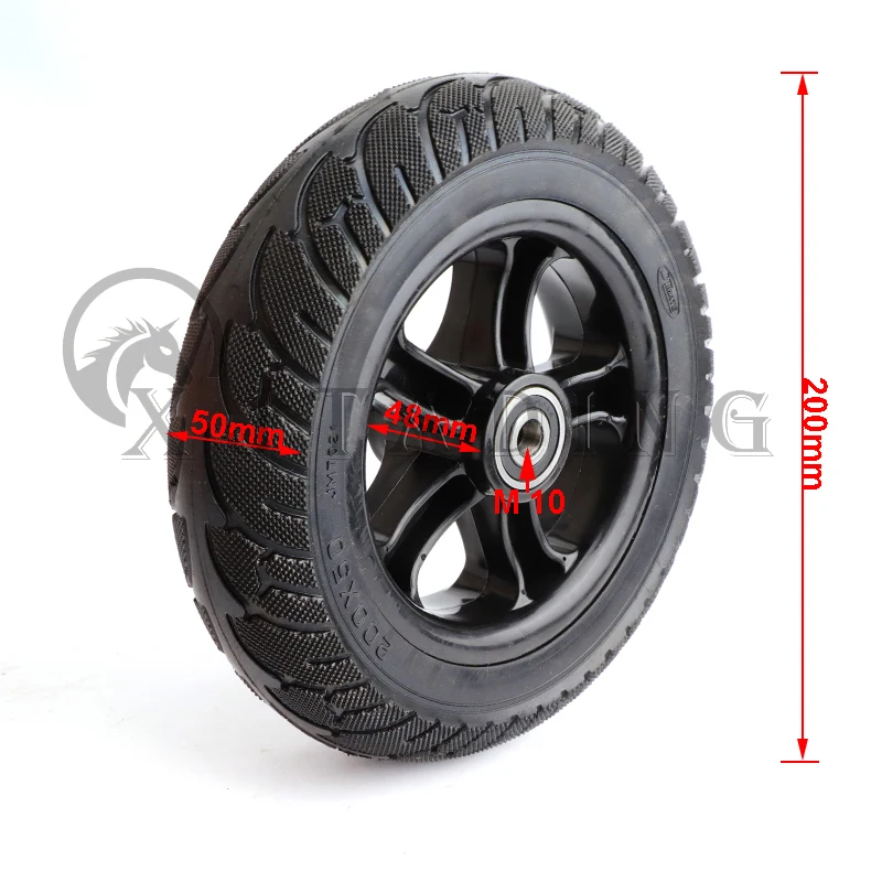 NEW 8 Inch Wheel 200x50 Solid Tire Wheel Fit For Electric Scooter Balance Car Explosion-proof Puncture Proof Tubeless Tyre Parts