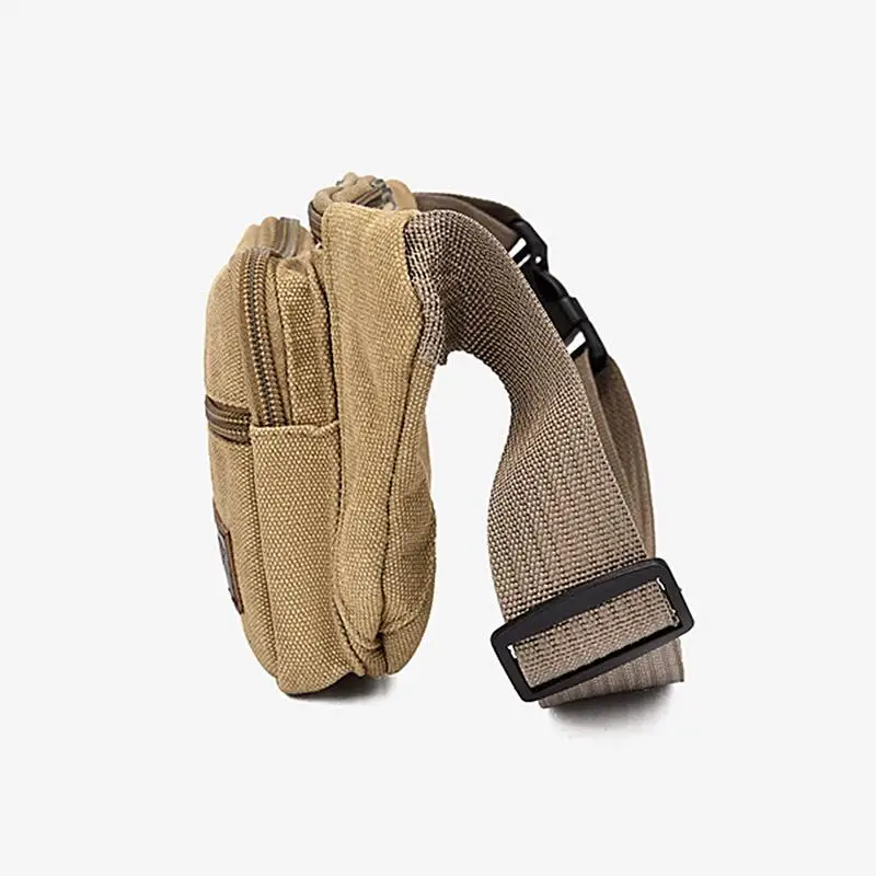 Outdoor Waist Bag Canvas Waist Bag Outdoor Sports Multifunctional Male Waist Pack High Durable High-capacity Portable Phone Purse