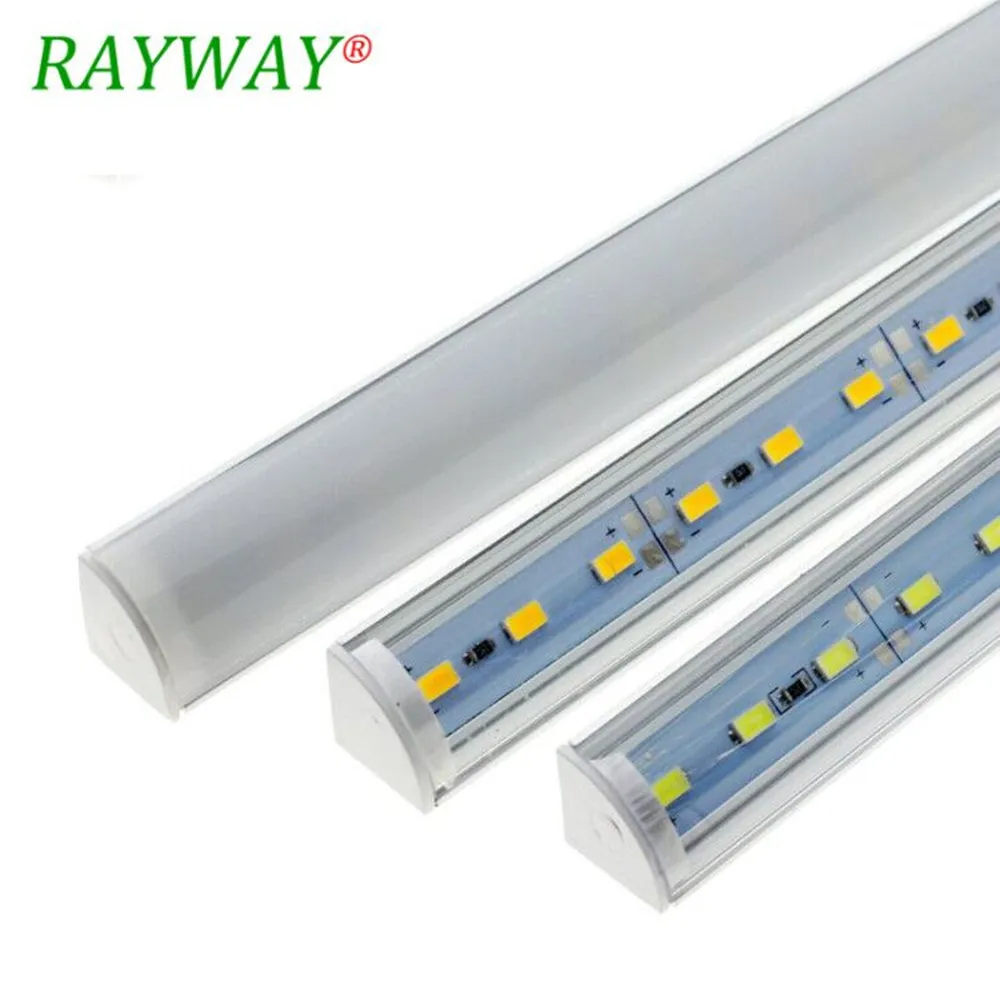 

LED cabinet bar light 5Pcs/lot Wall Corner LED Bar Light DC 12V 50cm SMD 5730 Rigid LED Strip Light For Kitchen Under Cabinet