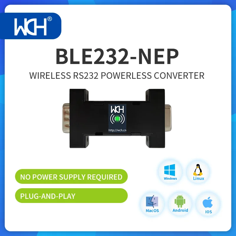 BLE232-NEP Wireless RS232 COM Port Serial Power-Free Converter CH9140 3 pin 9 pin DB9 Cable 2/5Pcs/Lot pcb board pcb board assembly printed circuit board