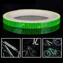 

1 Roll 8m Car Sticker Reflective Safety Warning Sign Sticker Green Reflective Crystal Lattice Sticker Universal Accessories