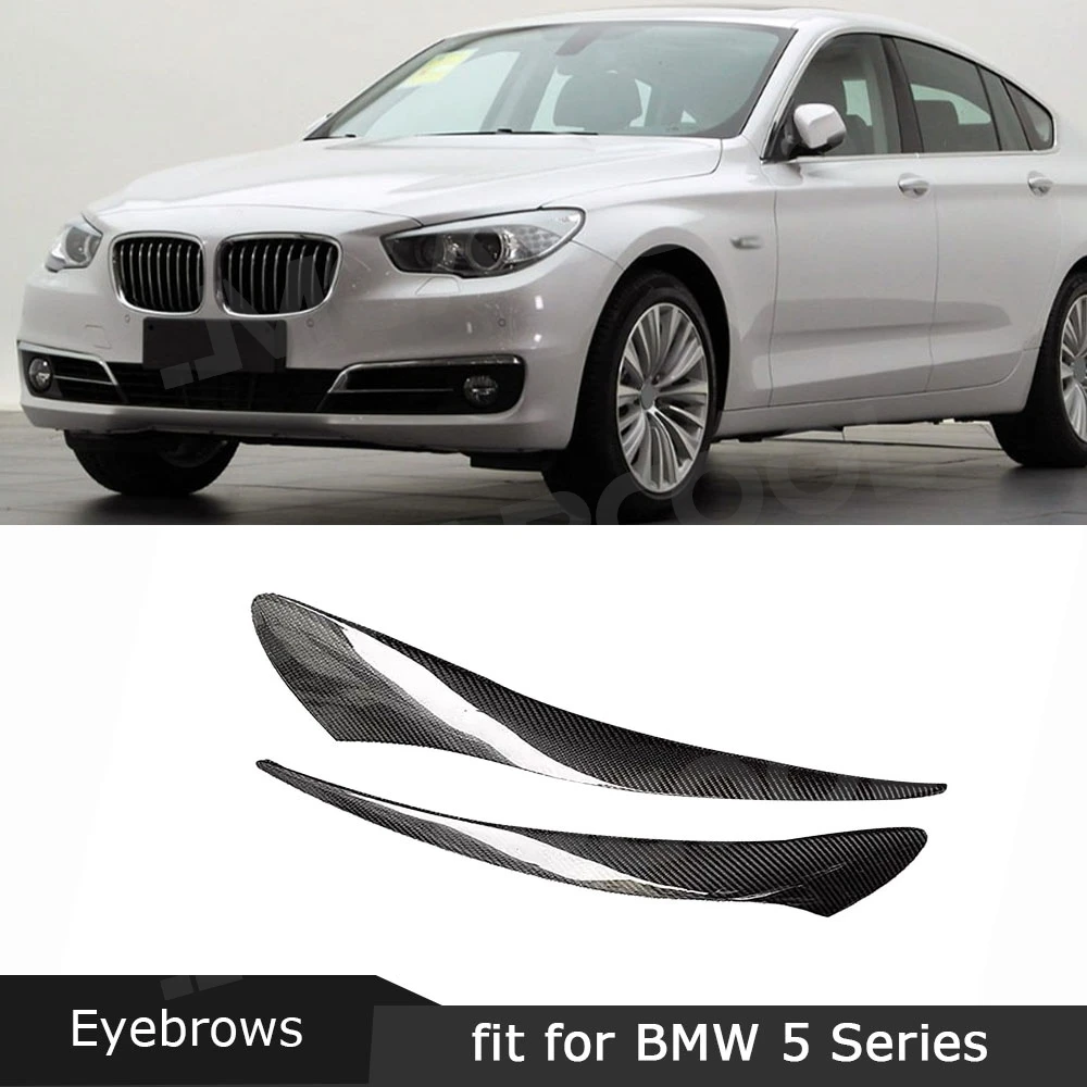 

For BMW 5 Series GT F07 2009-2017 Carbon Fiber Front Headlight FogLamp Eyebrows Eyelid Cover Trim Sticker Decoration Accessories