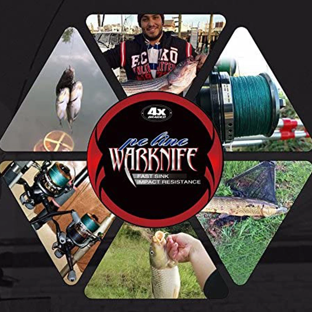Warknife 500M Brand Line Japan Multifilament 100% PE Braided Fishing Line 6LB to 100LB 13 Colors carp fishing 6