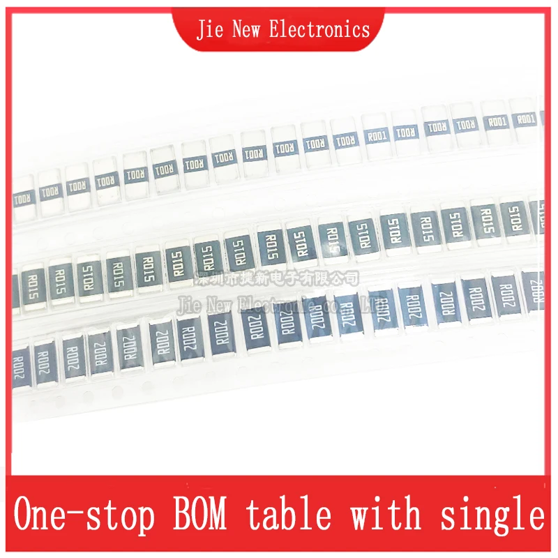 SMD Alloy Resistors 20PCS 2512 2W 1% R001 R002 R005 R008 R010 R040 R050 R060 R070 R100 R120 R150 R200 R250 R300 R500 smd resistor smd chip resistor