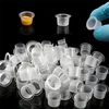 JC 100pcs Disposable Tattoo Ink Cups Plastic Pigment Clear Holder Container Caps Tattoo Permanent Makeup Microblading Supply 1