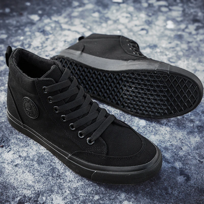 High-top Men Canvas Shoes Fashion Classics Casual Shoes for Men Lace Up Breathable Sneakers High Quality Mens Tennis Shoes 2025 2