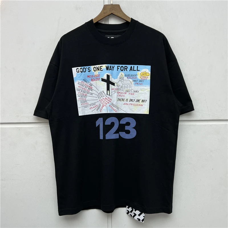

Summer God's One Way for All Oversized RRR123 T Shirt Men Women High-Quality Vintage Casual Rrr 123 Style Tee Tops Men Clothing