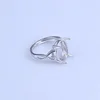 Prong Setting Multiple Sizes Gemstone S925 Sterling Silver Ring Empty DIY Support for Women Fine Charm Wedding Jewelry Wholesale 2