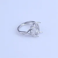 Prong Setting Multiple Sizes Gemstone S925 Sterling Silver Ring Empty DIY Support for Women Fine Charm Wedding Jewelry Wholesale 2