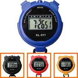 Enhanced Outdoor Sports Digital Stopwatch with LCD Display, Lap Training & Alarm Clock Feature (Orange)