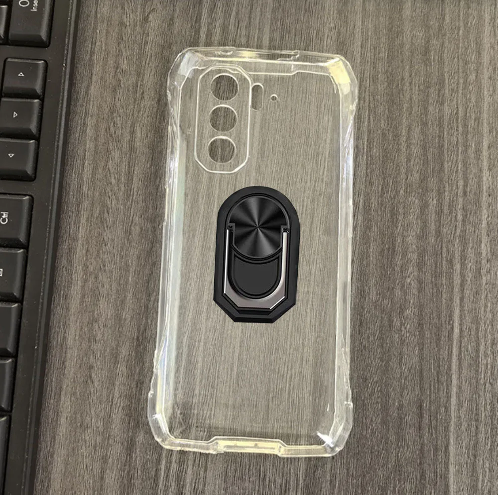 Enhanced Soft TPU Silicone Case with Back Finger Ring