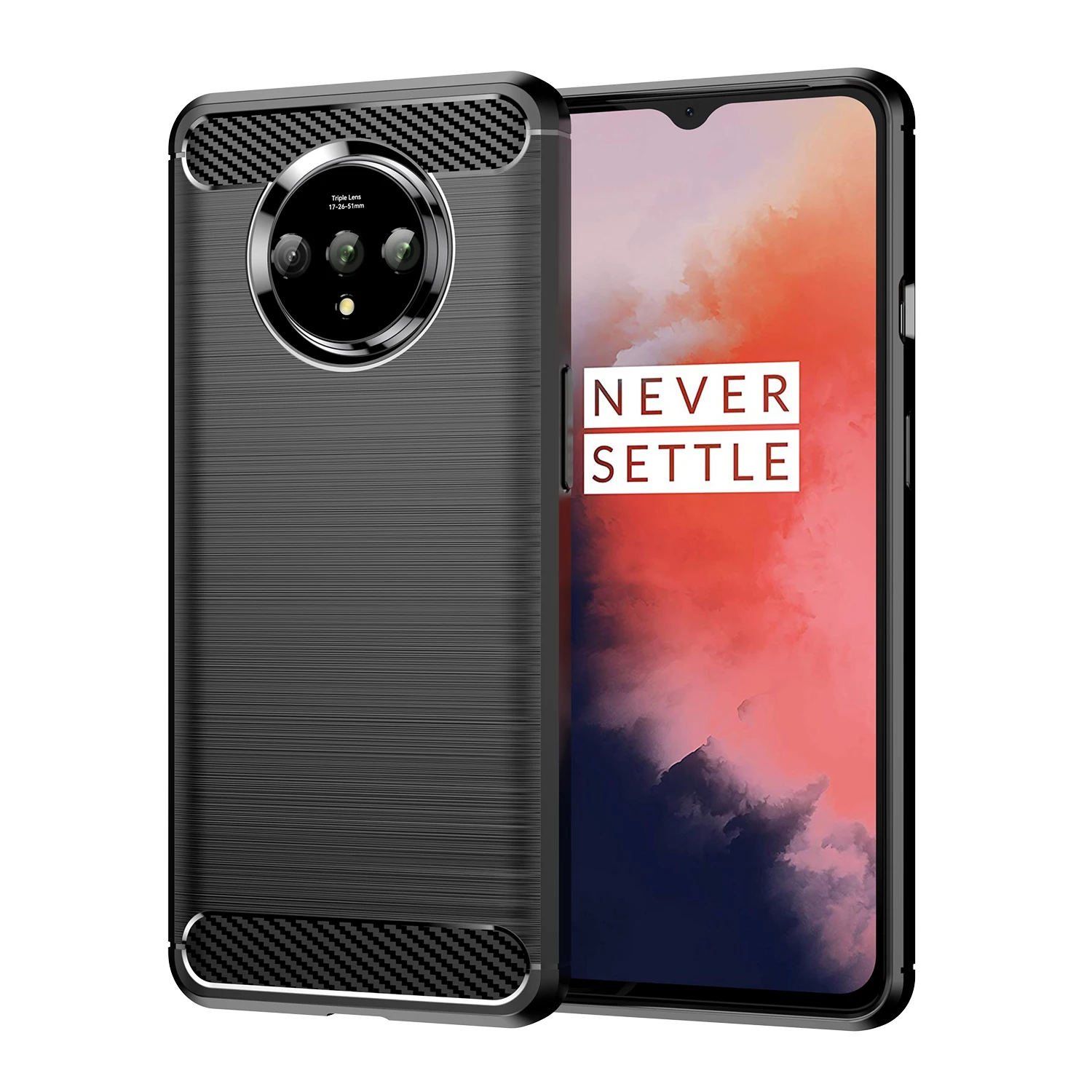 Per Oneplus 7T 1 + 7T Pro Custodia In Fibra Di Carbonio Per 1 + 7 Oneplus 7 Pro Custodia Per Telefono Opaca Antiurto Coque Fundas