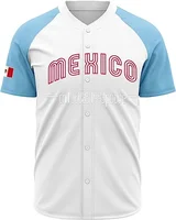 2024 Mexico Baseball jersey 3D Print Mesh Free Custom Name Baseball Shirt Men's Street Oversize Apparel Short Sleeve Sportswear 1