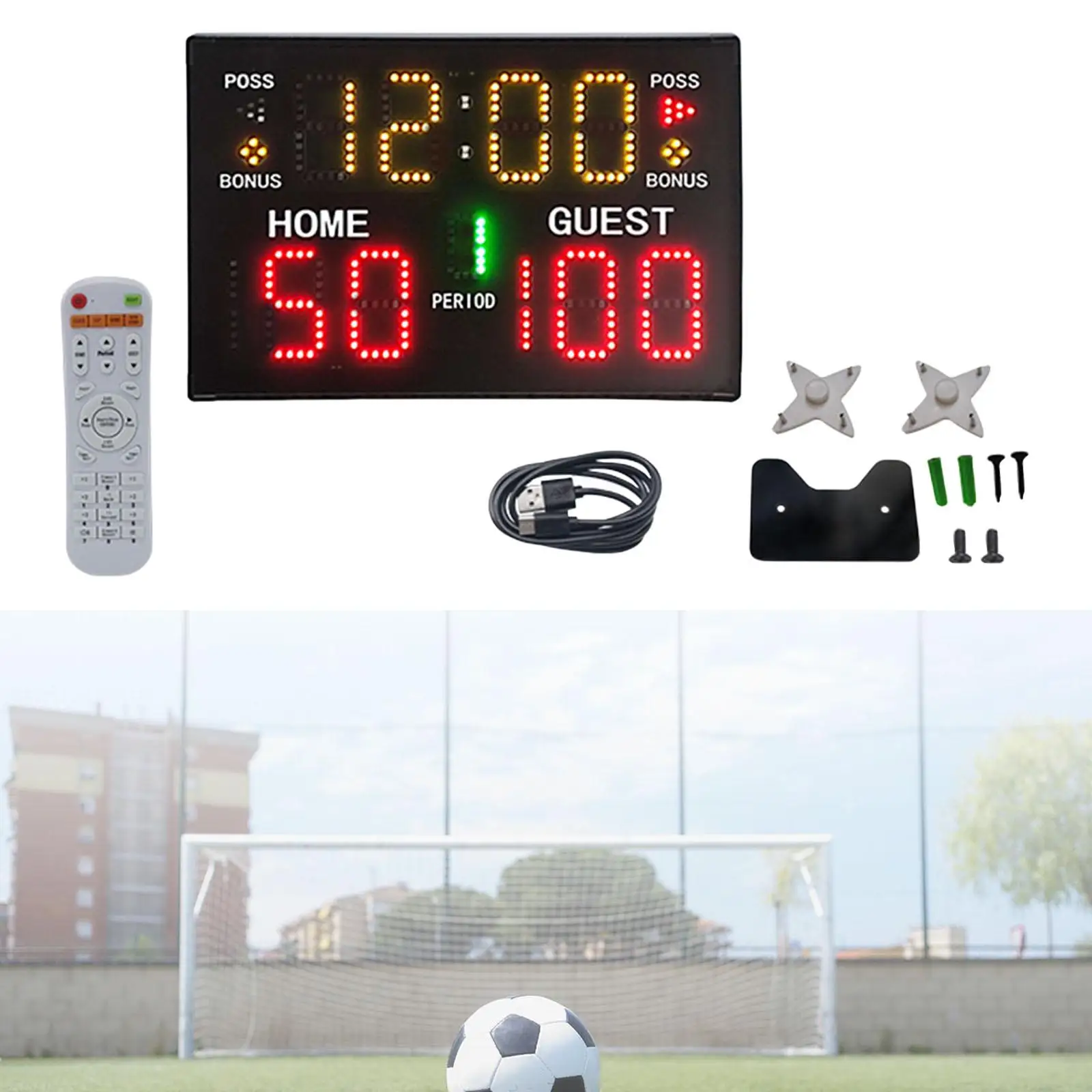 Electronic Scoreboard Battery Operated Wall Mounted for Boxing Tennis Indoor