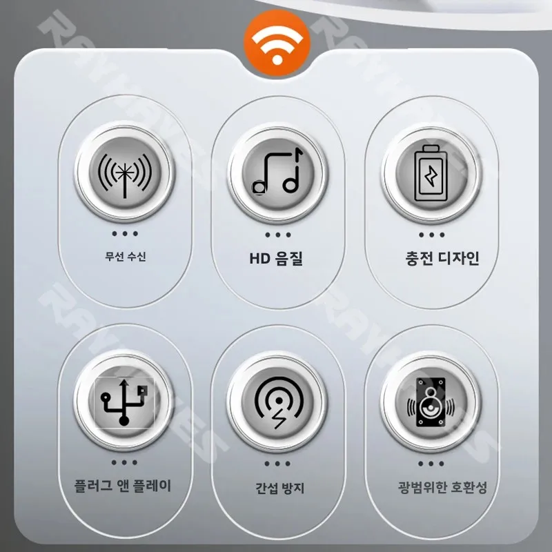 레이헤이즈 U-H200 충전식 무선 마이크, 금속 충격 방지 메쉬 포함, 노래방 및 대중 연설에 적합