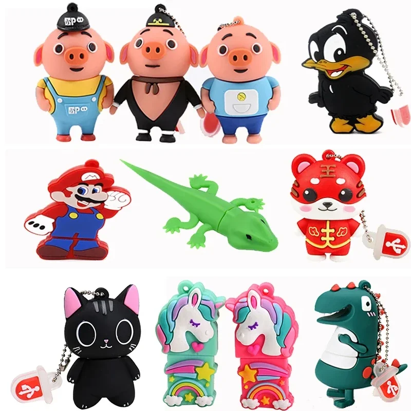 

JASTER Cartoon USB Stick 128gGB Unicorn USB Flash Drive 64GB Free Key Ring Pendrive 32GB Portable U Disk 16GB Gifts for Children