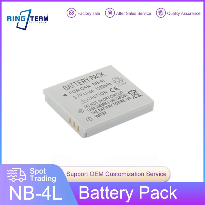 Nb4L Nb-4L Digitale Batteria Per Fotocamere Canon Elph 100 300 310 330 Hs Powershot Tx1 40 50 Sd40 Sd30 Sd200 Sd300 Sd400 Sd430