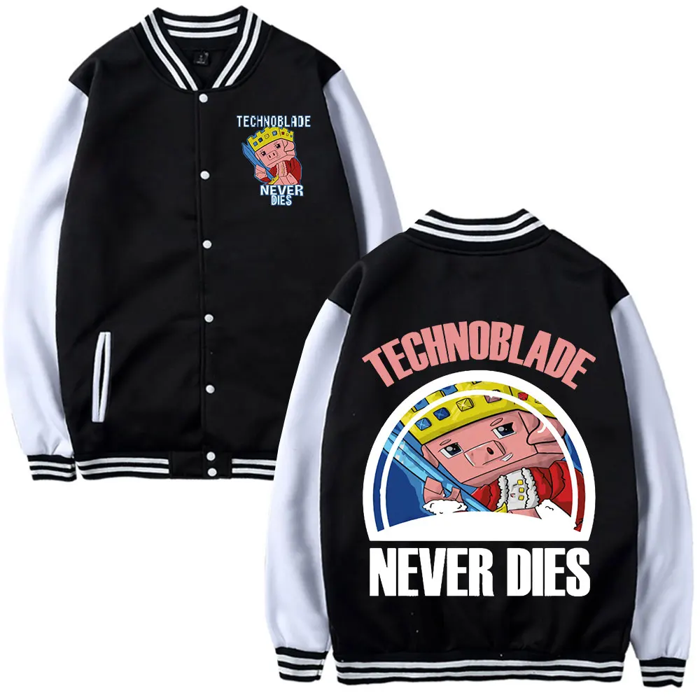 

Мужская и Женская бейсбольная куртка Technoblade Never Dies с принтом Merch, куртка-бомбер большого размера, уличная одежда, Повседневный Кардиган, верхняя одежда, пальто