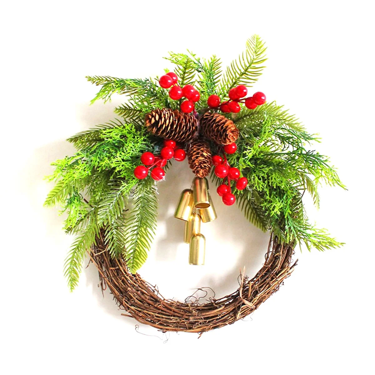 

Рождественский венок в стиле бохо, праздничный венок, искусственный венок, подвесная гирлянда на рождественскую елку для входной двери, праздничный Декор