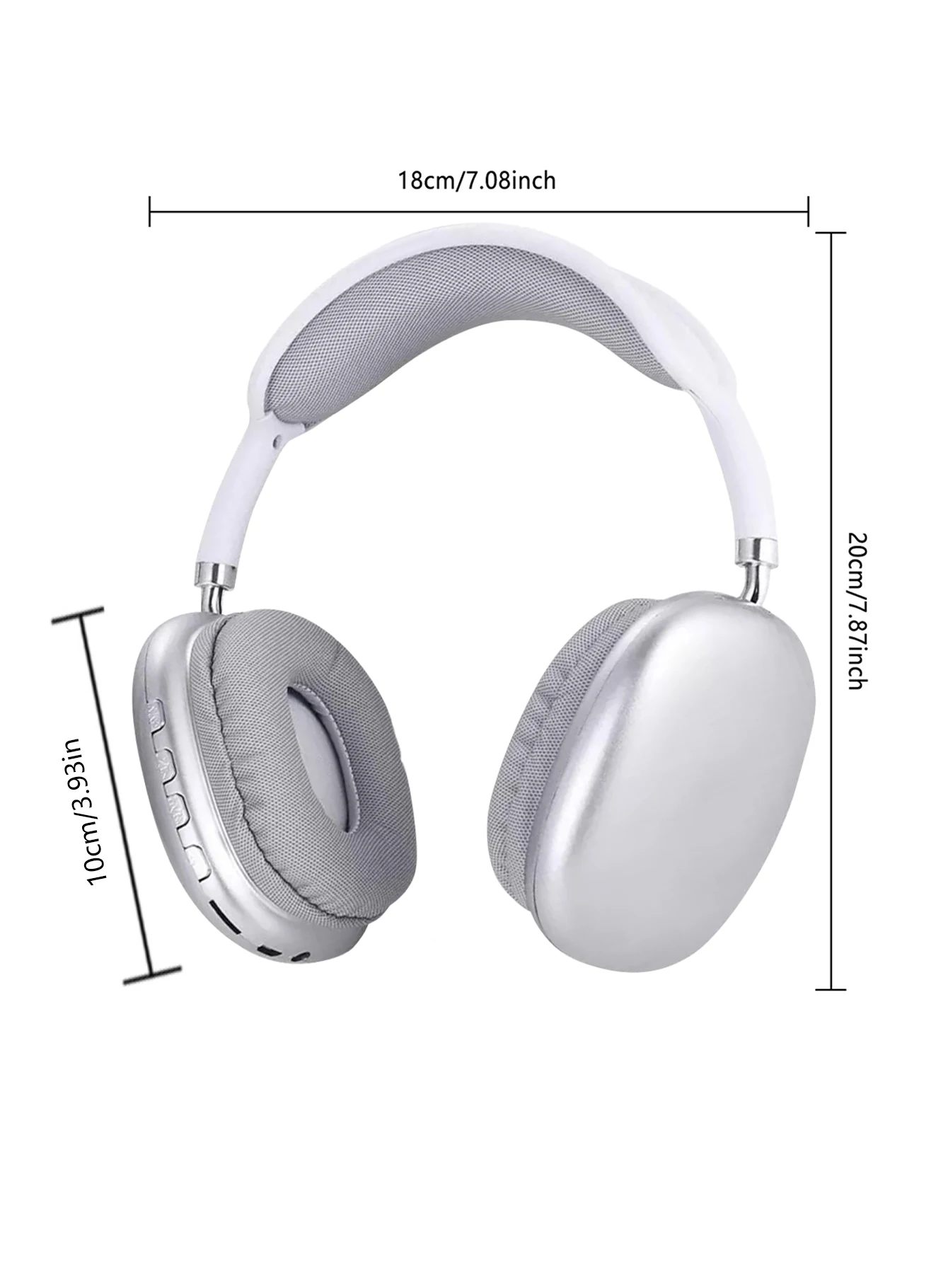 Bluetooth headphones showing speaker driver detail.