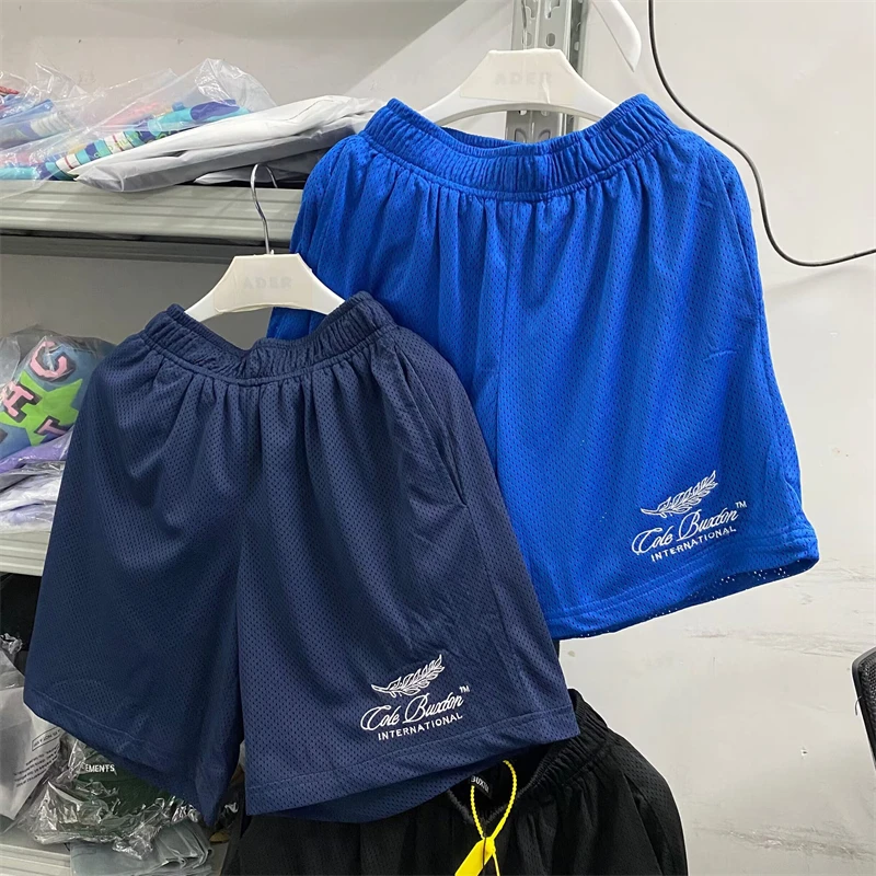 

23SS New Embroidery Cole Buxton Shorts Men Women High Street Mesh Drawstring CB Breeches Inside Tags