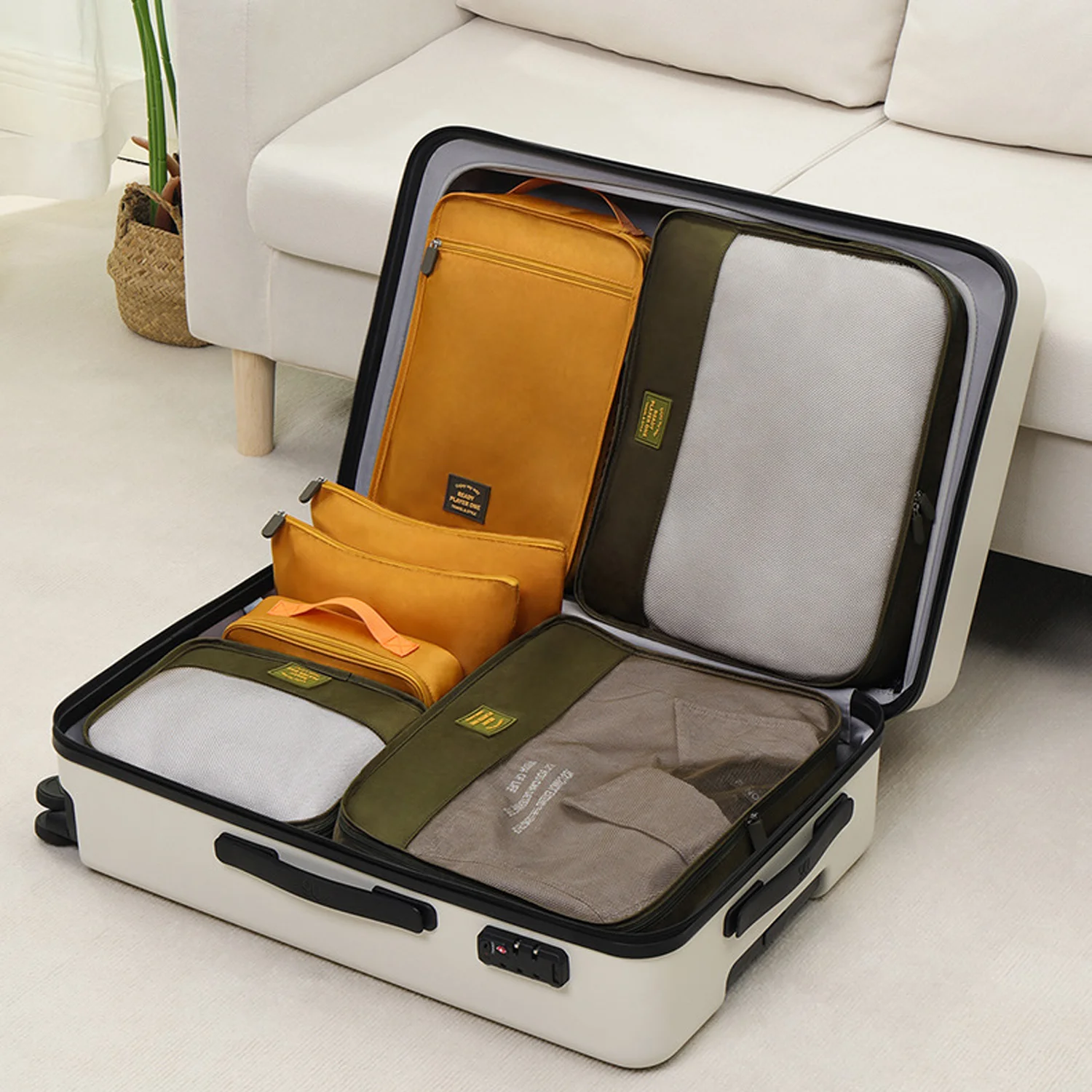 7-Piece Lightweight Travel Packing Cube and Organizer Set